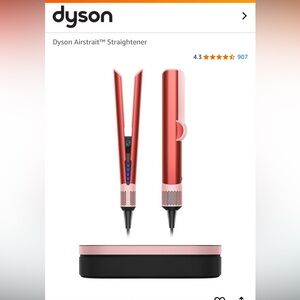 Dyson Airstrait Straightener - Pink and Black